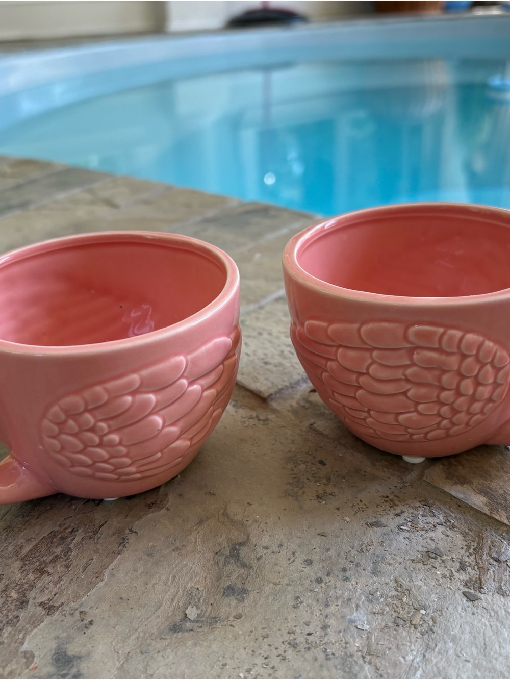 Pink Ceramic Flamingo Mug Set Home Dining